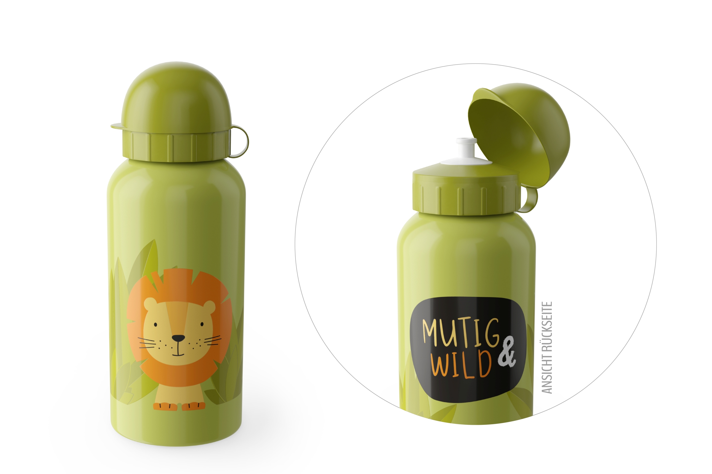 Kinder Trinkflasche Löwe / Mutig & Wild