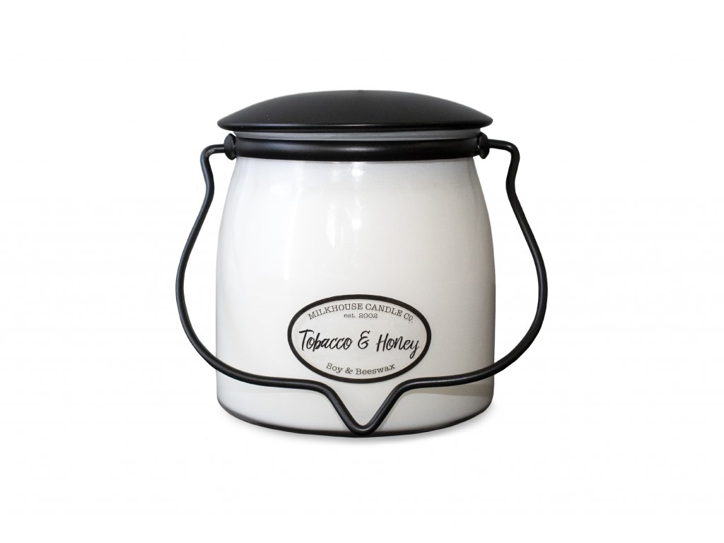 TOBACCO & HONEY Butter Jar  454g - Milkhouse Candles