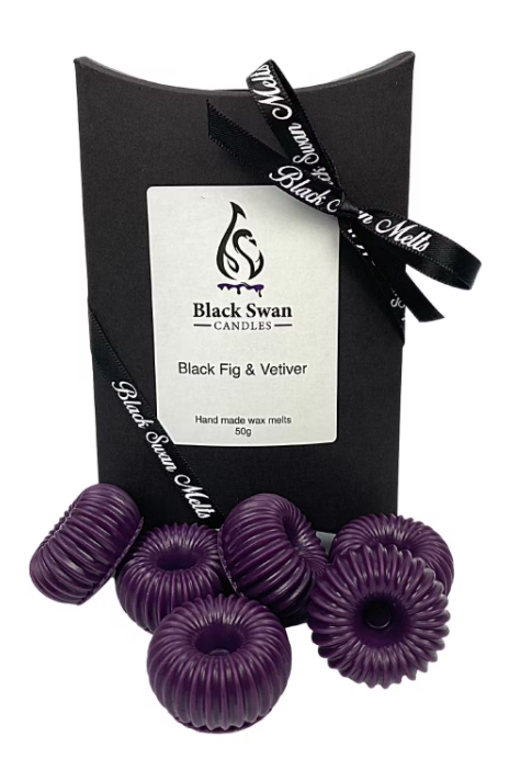 BLACK FIG & VETIVER Melts - Black Swan Candles 