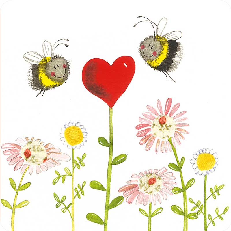 Bees and Heart - Untersetzer  C 217