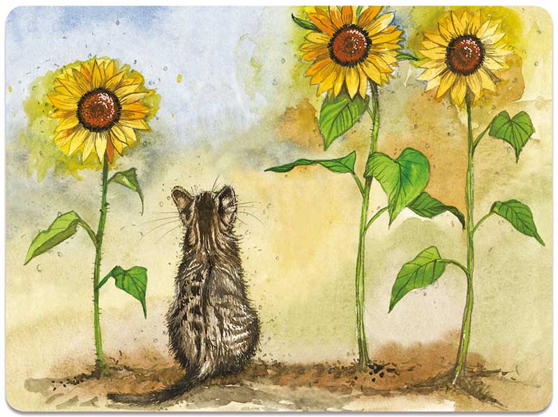 Cat and Sunflowers  - Tischset MT 55
