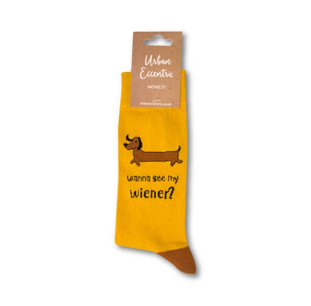 "WANNE SEE MY WIENER" - Fun Socks