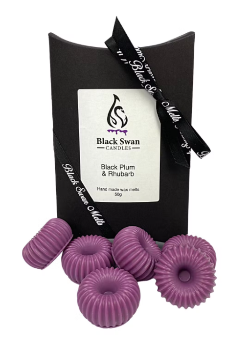 BLACK PLUM & RHUBARB Melts - Black Swan Candles