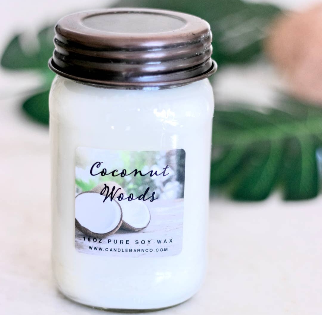 COCONUT WOODS Candle  16 oz - Timber Oak Candles
