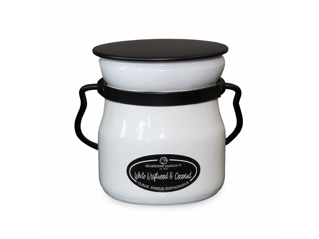 WHITE DRIFTWOOD & COCONUT Cream Jar - Milkhouse Candles