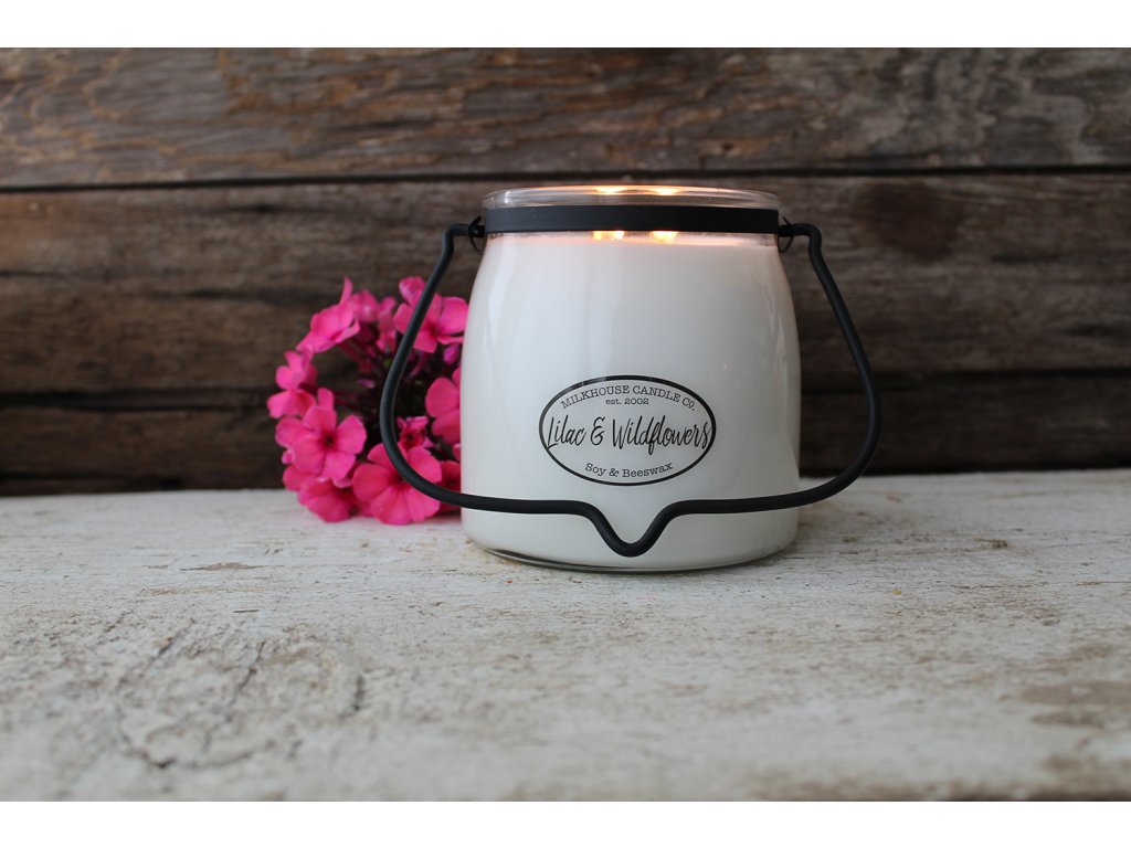 LILAC & WILDFLOWERS Butter Jar  454g - Milkhouse Candles