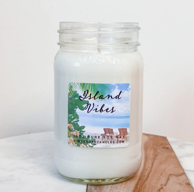 ISLAND VIBES Candle 8 oz - Timber Oak Candles