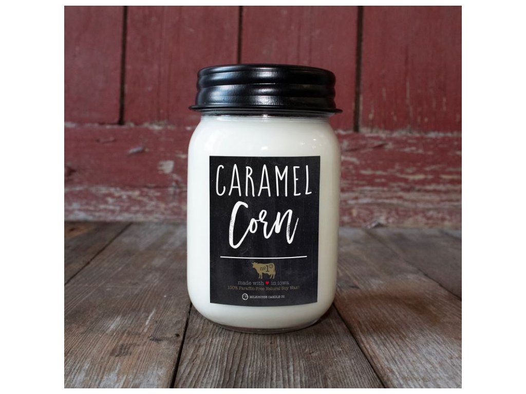 CARAMEL CORN Farmhouse Jar - Milkhouse Candles