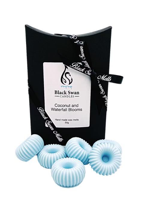 COCONUT & WATERFALL BLOOMS Melts - Black Swan Candles 