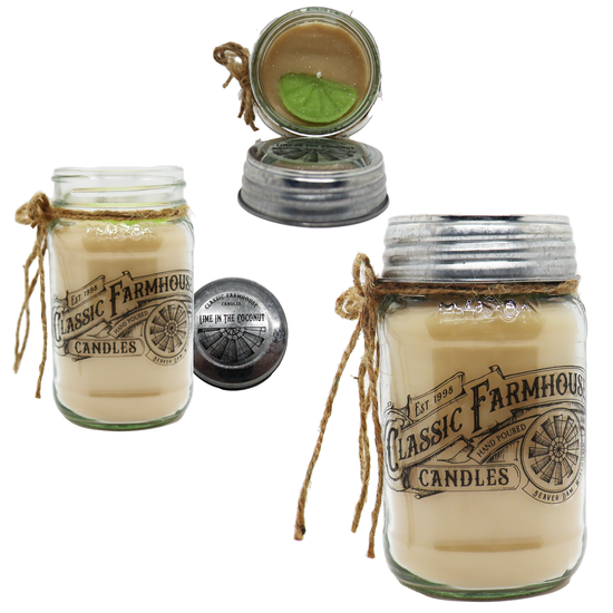 LIME IN THE COCONUT Mason - Classic Farmhouse Candles