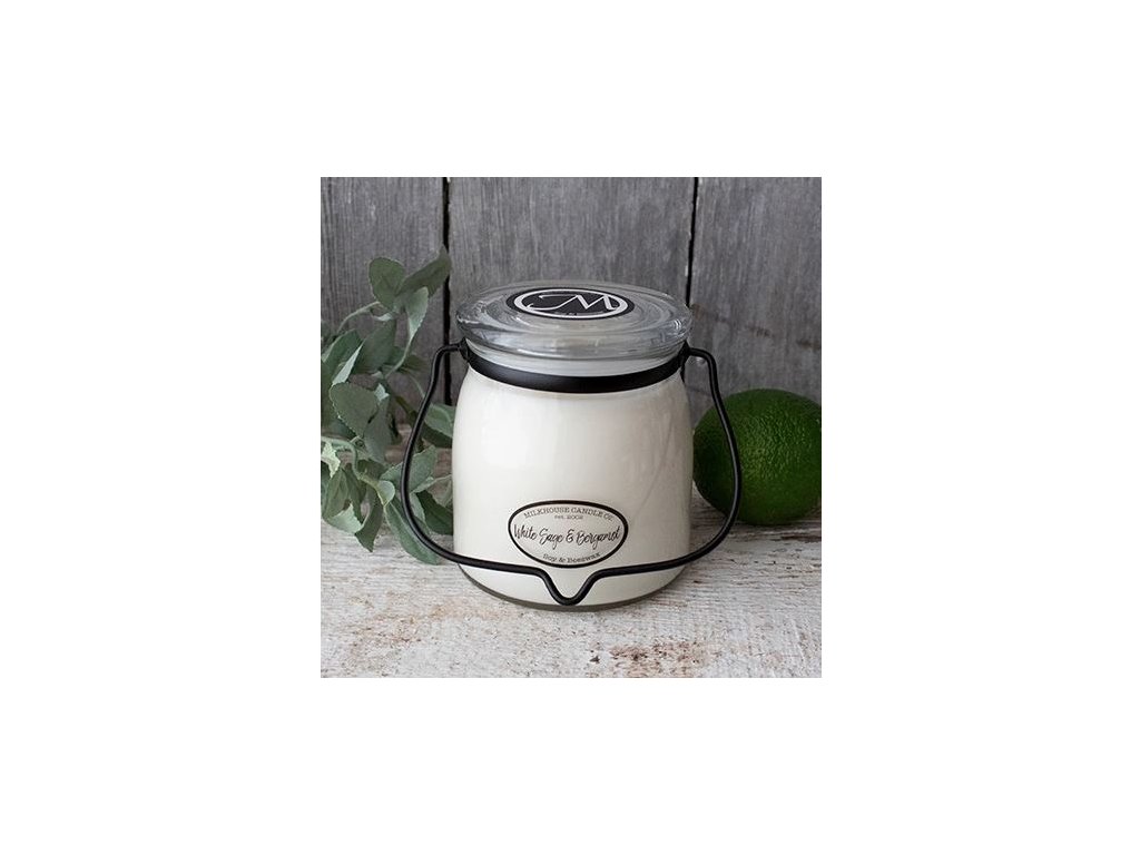 WHITE SAGE & BEGAMOT Butter Jar 454g - Milkhouse Candles